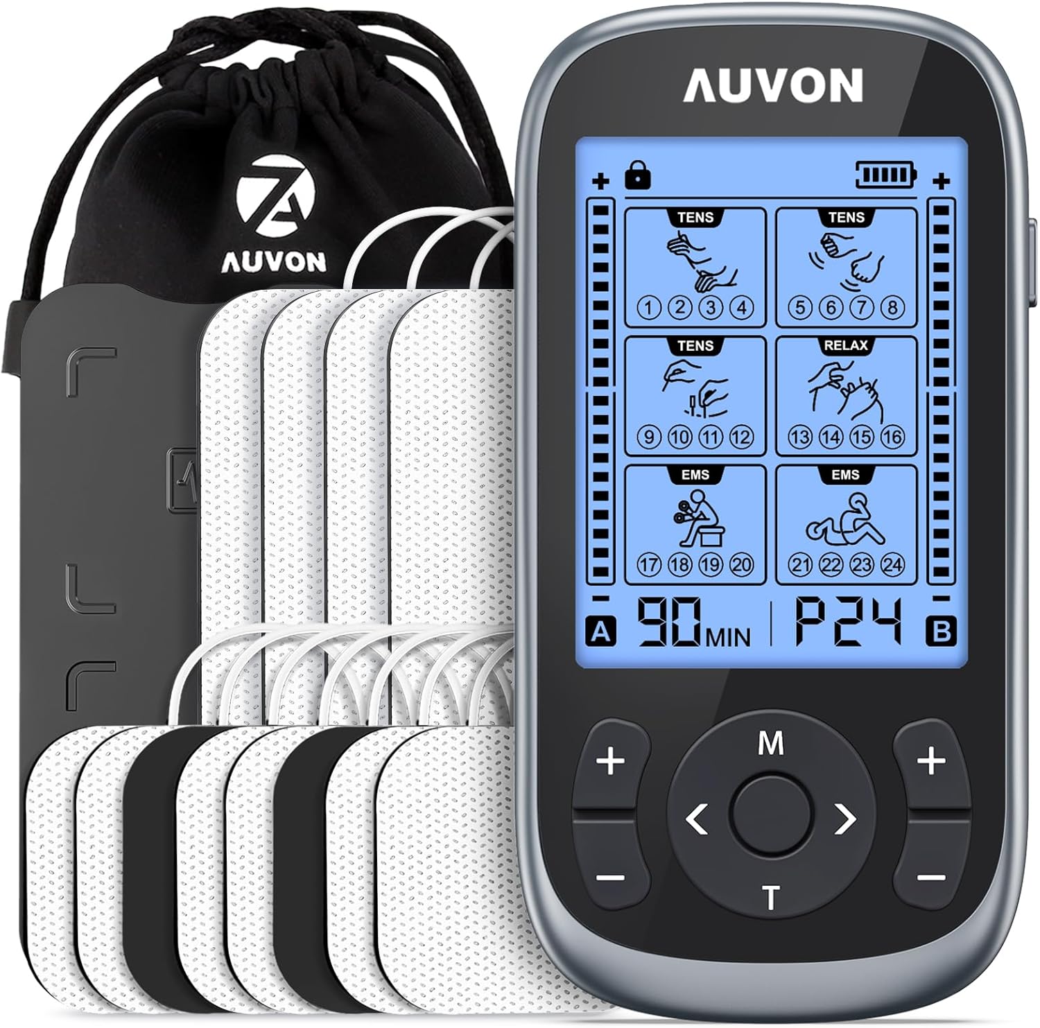 AUVON 3-in-1 TENS & EMS Muscle Stimulator – Rechargeable Pain Relief Massager - Image 9