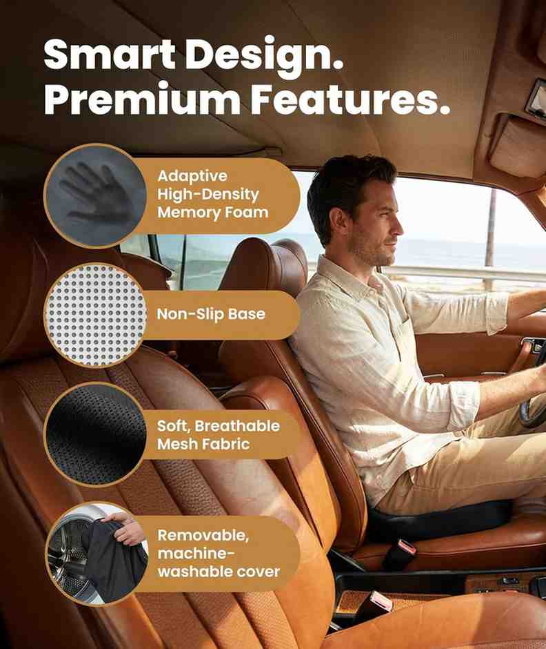 Best Seat Cushion for Sciatica & Tailbone Pain Relief | Sit Comfortably Anywhere - Image 5