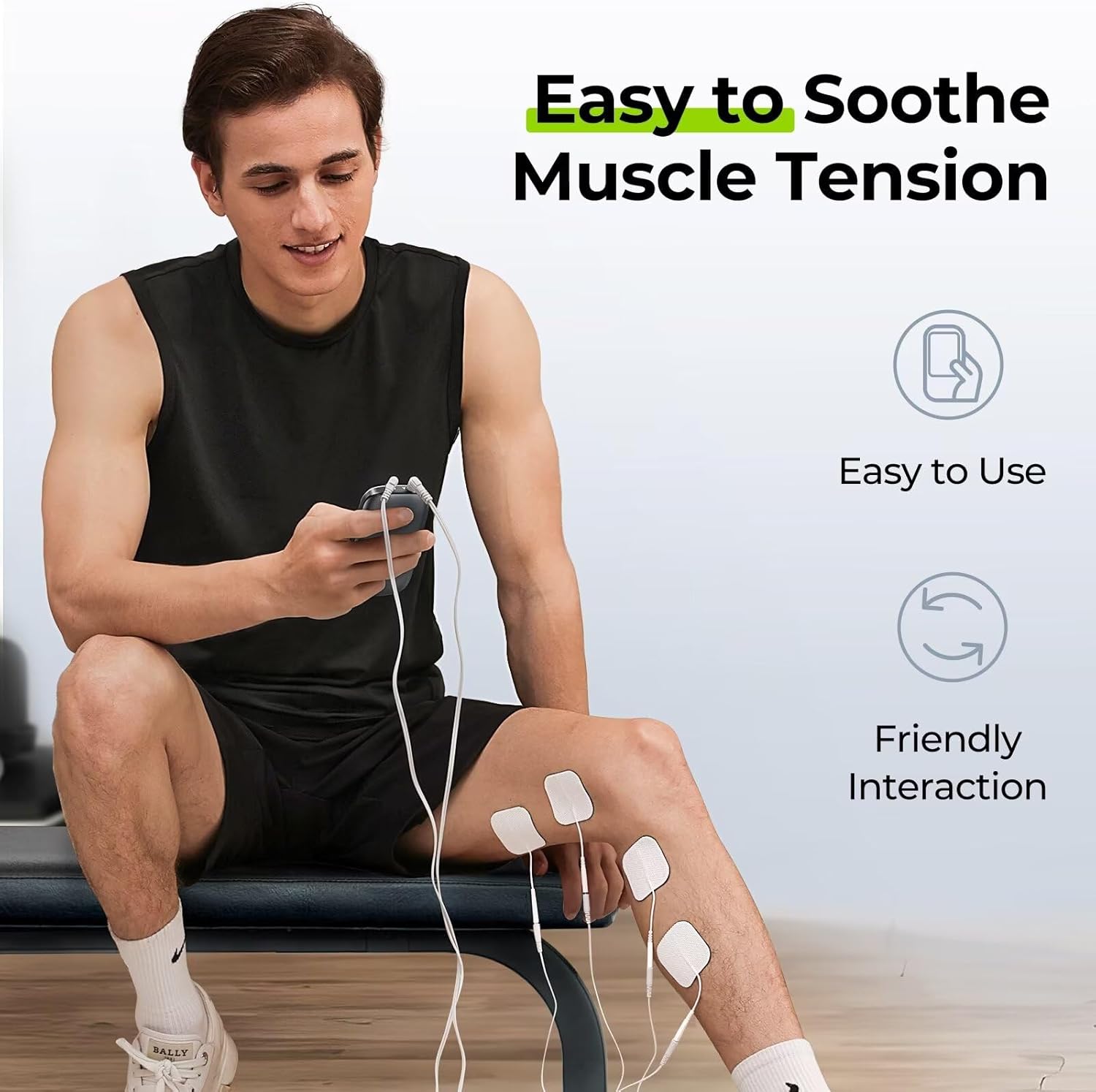 AUVON 3-in-1 TENS & EMS Muscle Stimulator – Rechargeable Pain Relief Massager - Image 5
