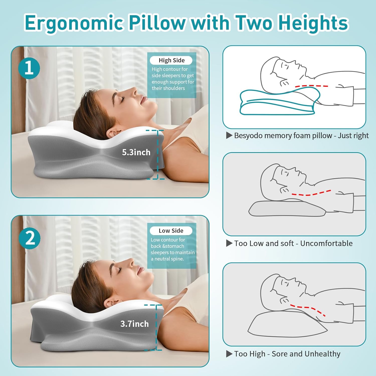 Besyodo Cervical Pillow Review | Best Ergonomic Neck Support for Better Sleep - Image 3