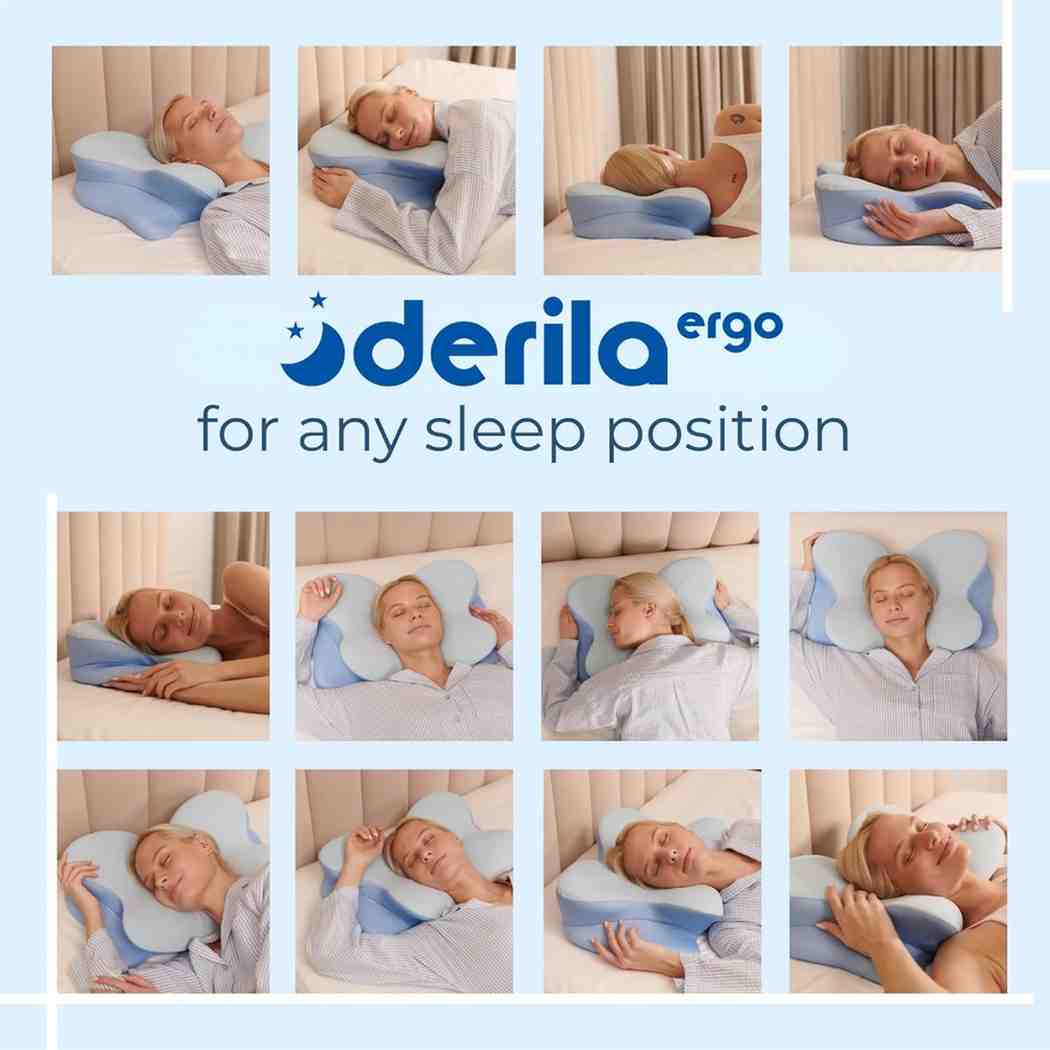 Derila Ergo Cervical Neck Pillow – Orthopedic Memory Foam Pillow for Neck Pain Relief & Deep Sleep | Cooling Contour Pillow for Back & Side Sleepers - Image 5