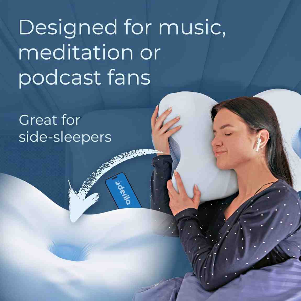 Derila Ergo Cervical Neck Pillow – Orthopedic Memory Foam Pillow for Neck Pain Relief & Deep Sleep | Cooling Contour Pillow for Back & Side Sleepers - Image 4
