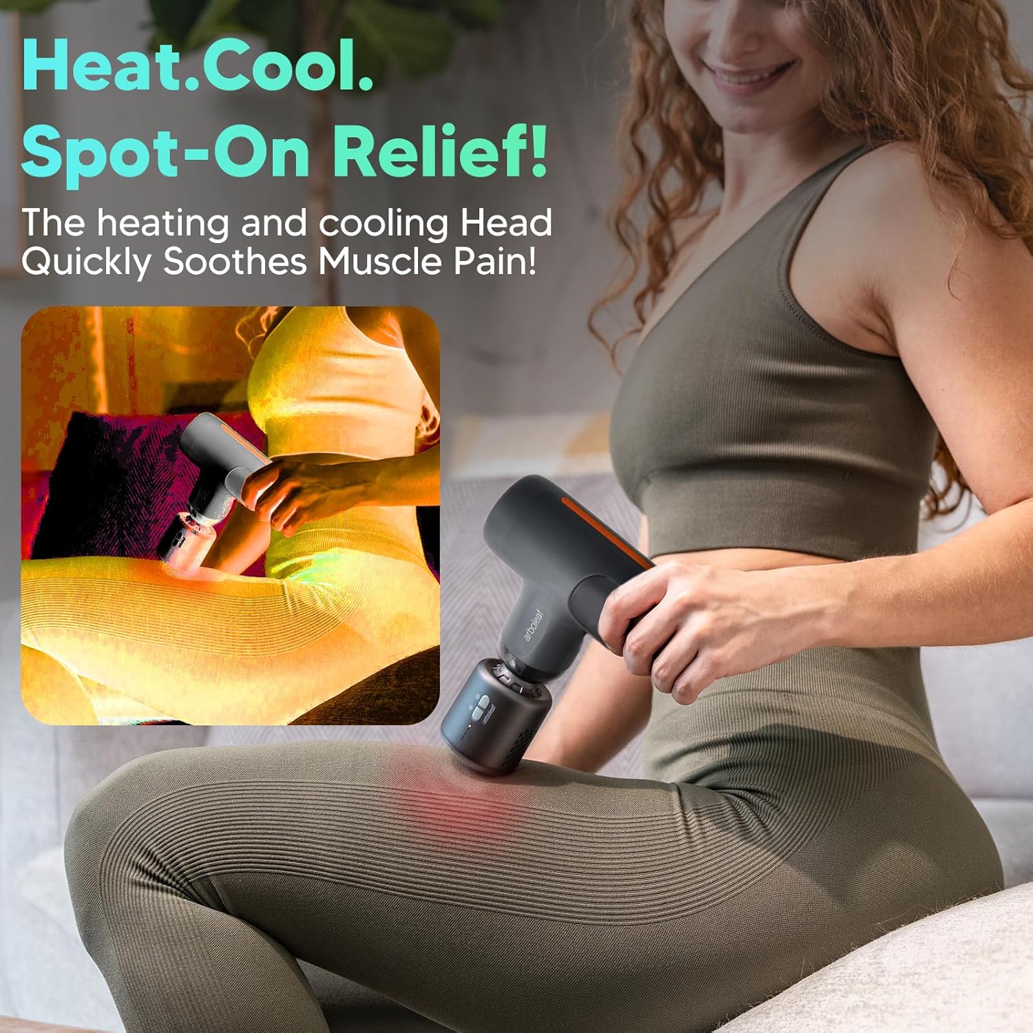 Arboleaf Mini Thermacool Massage Gun – Heated & Cooling Deep Tissue Massager - Image 8