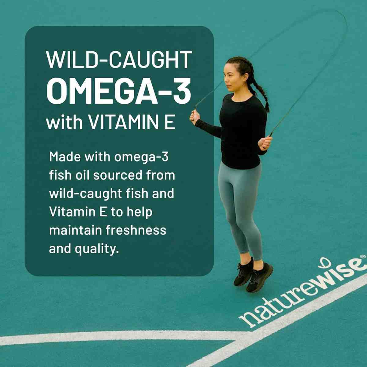 NatureWise Extra-Strength Omega 3 Fish Oil 1000mg 60 Softgels – High-Potency EPA, DHA & Vitamin E for Heart, Brain, and Joint Health - Image 2