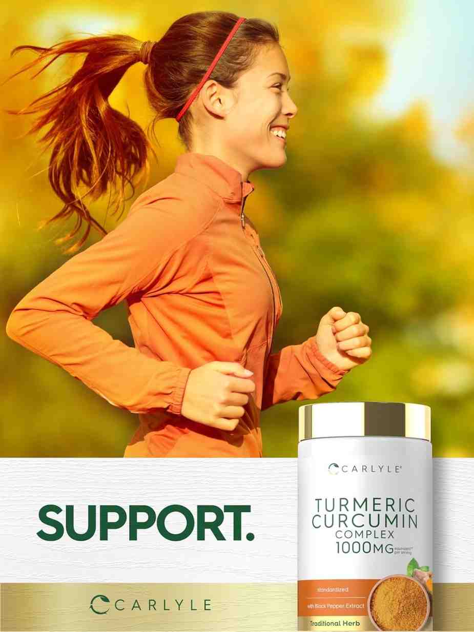 Carlyle Turmeric Curcumin with Black Pepper 180 Capsules – High-Strength Joint Support Supplement for Mobility and Wellness - Image 6