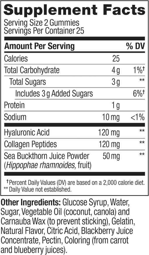 OLLY Glowing Skin Gummies 50 Count – Hyaluronic Acid, Collagen Peptides & Sea Buckthorn for Hydrated, Healthy-Looking Skin - Image 6