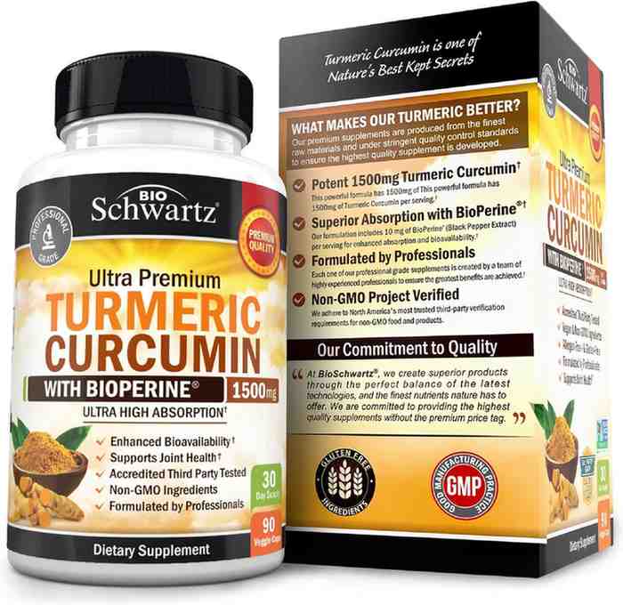 Turmeric Curcumin with Black Pepper Extract 1500mg 90 Capsules – High-Absorption Joint, Immune, and Daily Wellness Support - Image 6