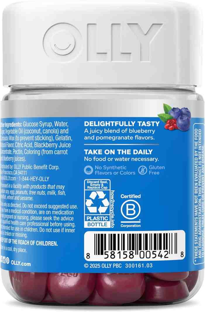 OLLY Glowing Skin Gummies 50 Count – Hyaluronic Acid, Collagen Peptides & Sea Buckthorn for Hydrated, Healthy-Looking Skin - Image 8