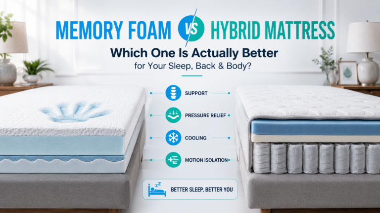 Memory Foam vs Hybrid Mattress: Which One Is Actually Better for Your Sleep, Back & Body?