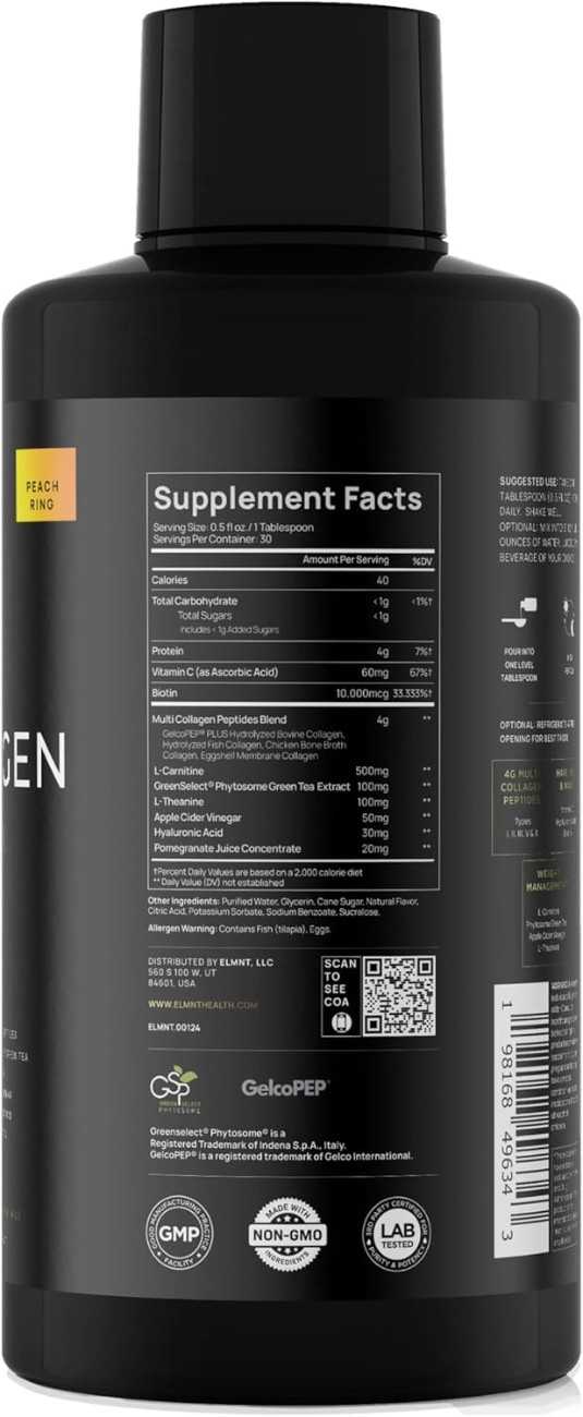 Premium Liquid Collagen for Women – 4,000mg Multi Collagen Peptides with Hyaluronic Acid, Biotin & L-Carnitine for Hair, Skin, Nails & Weight Management Support - Image 2