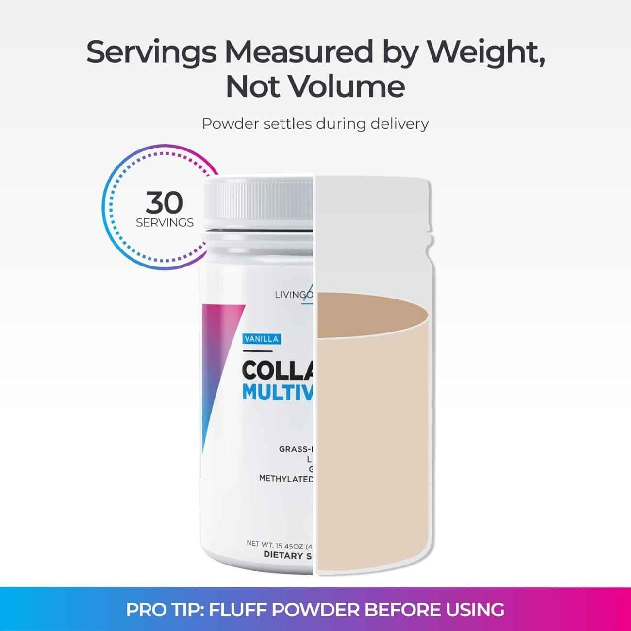 Livingood Daily Collagen Powder Vanilla 30 Servings – Grass-Fed Collagen Peptides with Vitamin C & Multivitamins for Hair, Skin, Nails, Gut, and Joint Health - Image 6
