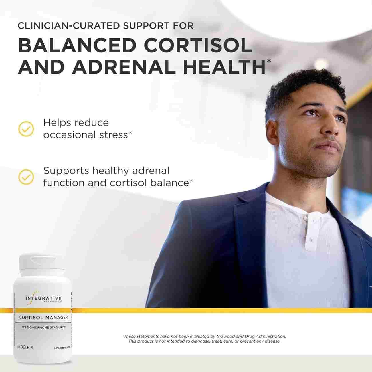 Integrative Therapeutics Cortisol Manager – Ashwagandha & L-Theanine Stress Support Supplement for Healthy Cortisol, Relaxation & Restful Sleep - Image 2
