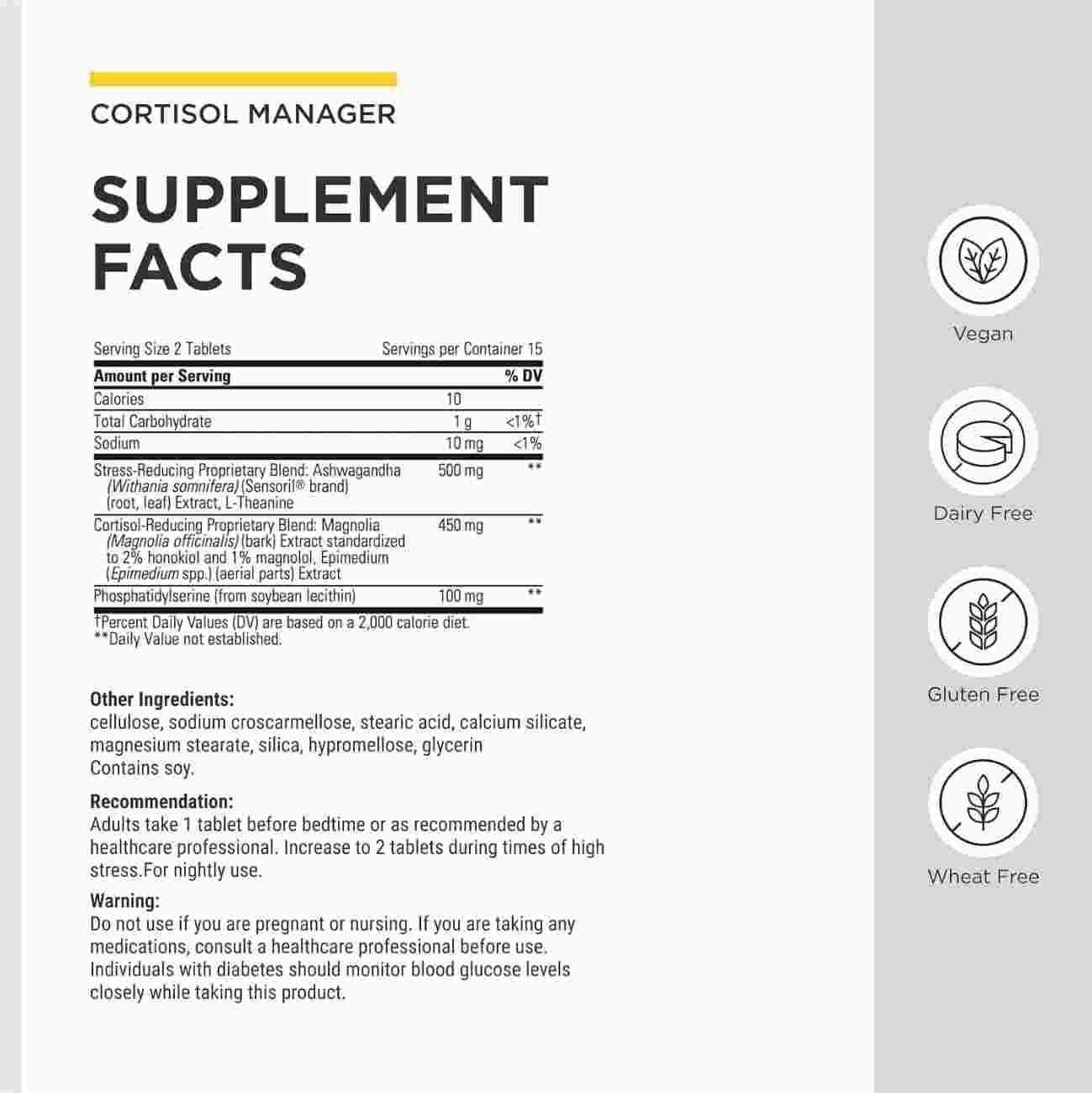 Integrative Therapeutics Cortisol Manager – Ashwagandha & L-Theanine Stress Support Supplement for Healthy Cortisol, Relaxation & Restful Sleep - Image 3