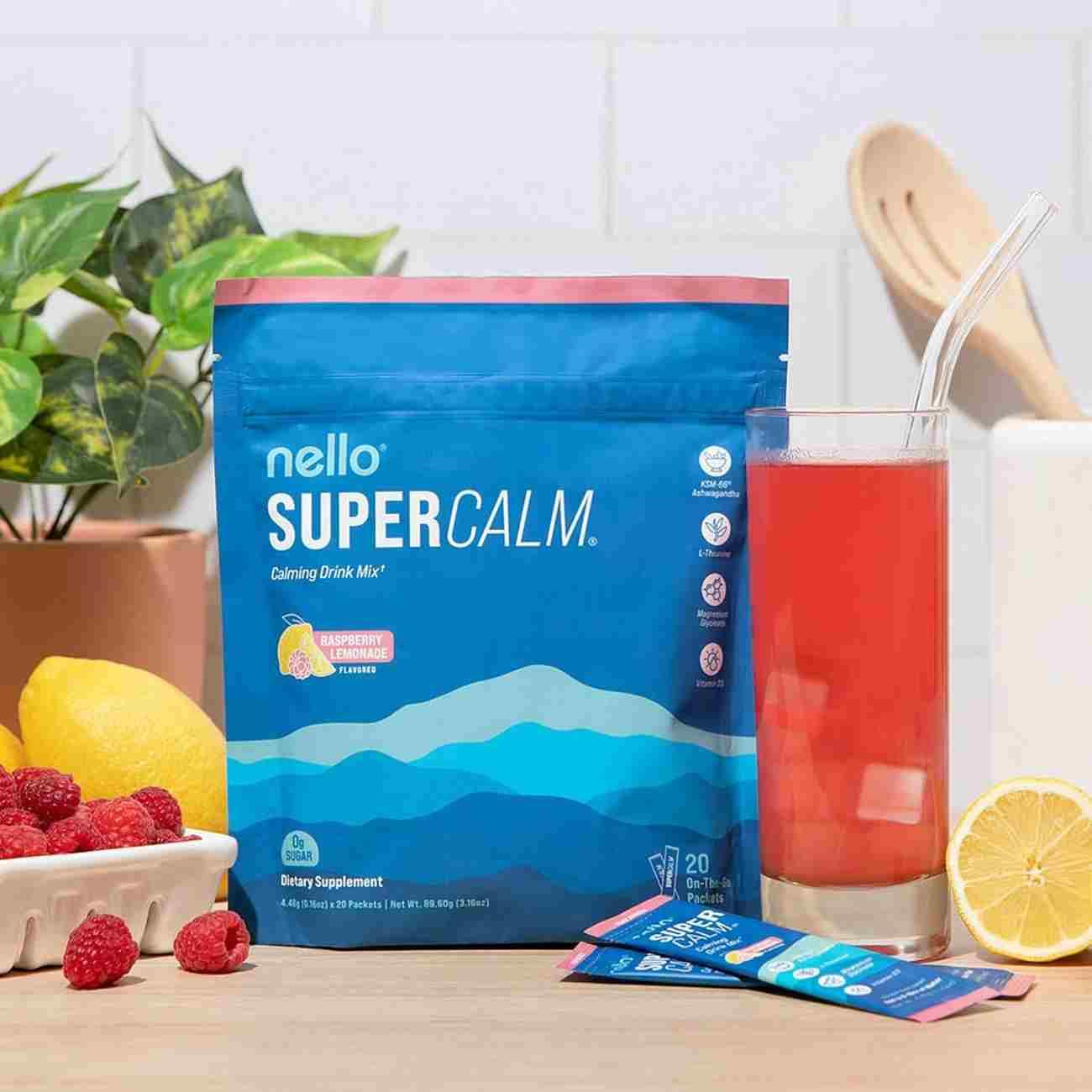 Nello SuperCalm Sleep & Stress Support Drink Mix – KSM-66 Ashwagandha 300mg, L-Theanine 400mg & Magnesium Glycinate for Relaxation, Calm & Sleep - Image 6