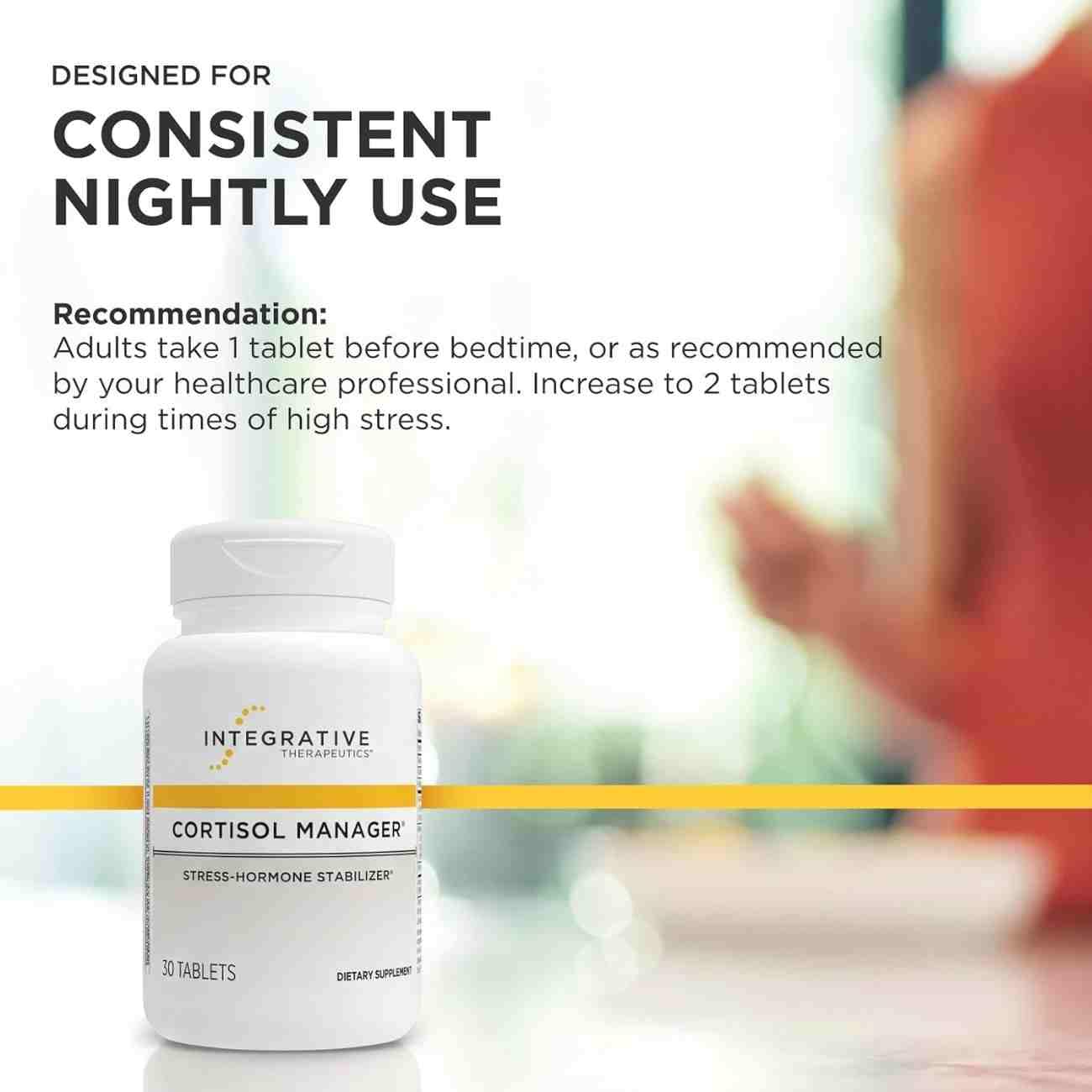 Integrative Therapeutics Cortisol Manager – Ashwagandha & L-Theanine Stress Support Supplement for Healthy Cortisol, Relaxation & Restful Sleep - Image 7