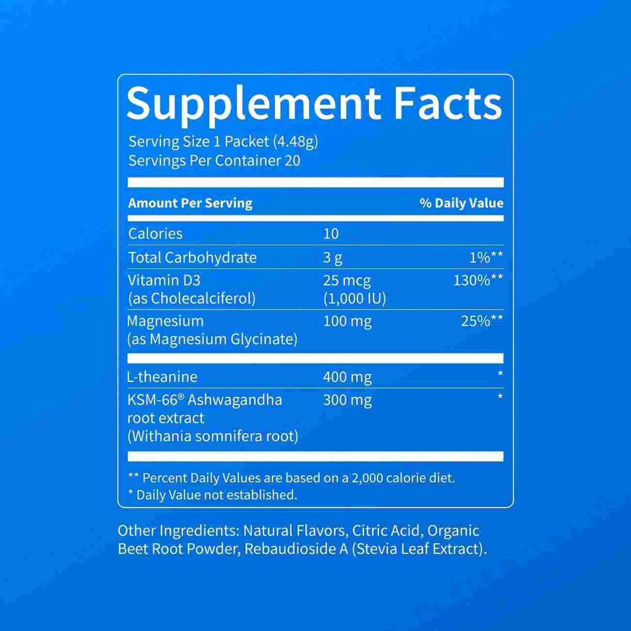 Nello SuperCalm Sleep & Stress Support Drink Mix – KSM-66 Ashwagandha 300mg, L-Theanine 400mg & Magnesium Glycinate for Relaxation, Calm & Sleep - Image 8